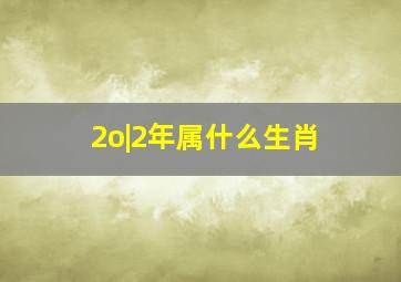 2o|2年属什么生肖